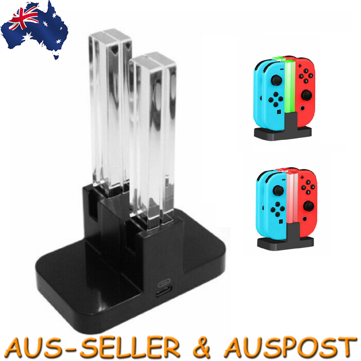 Nintendo Switch Console Joy-Con 4-Controller Charging Stand Dock Multi Charger
