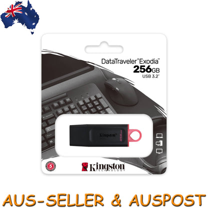 Kingston Data Traveler Exodia 256GB USB 3.2 Flash Drive Memory Stick Pen PC Mac