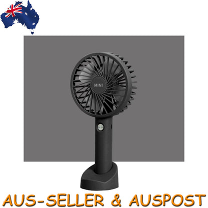Portable Mini Hand-Held Handy Desk Fan Cooling Cooler USB Rechargeable 3 Speed