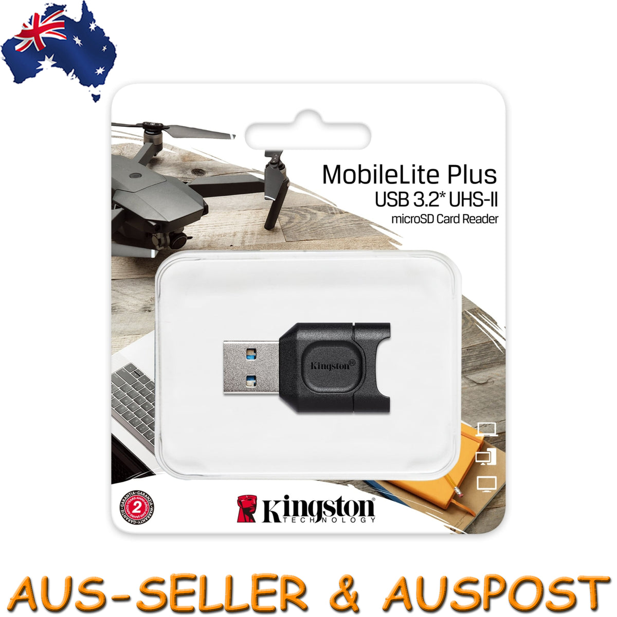 Kingston MobileLite Plus USB 3.2 Micro SDHC/SDXC Micro SD Card Reader High Speed