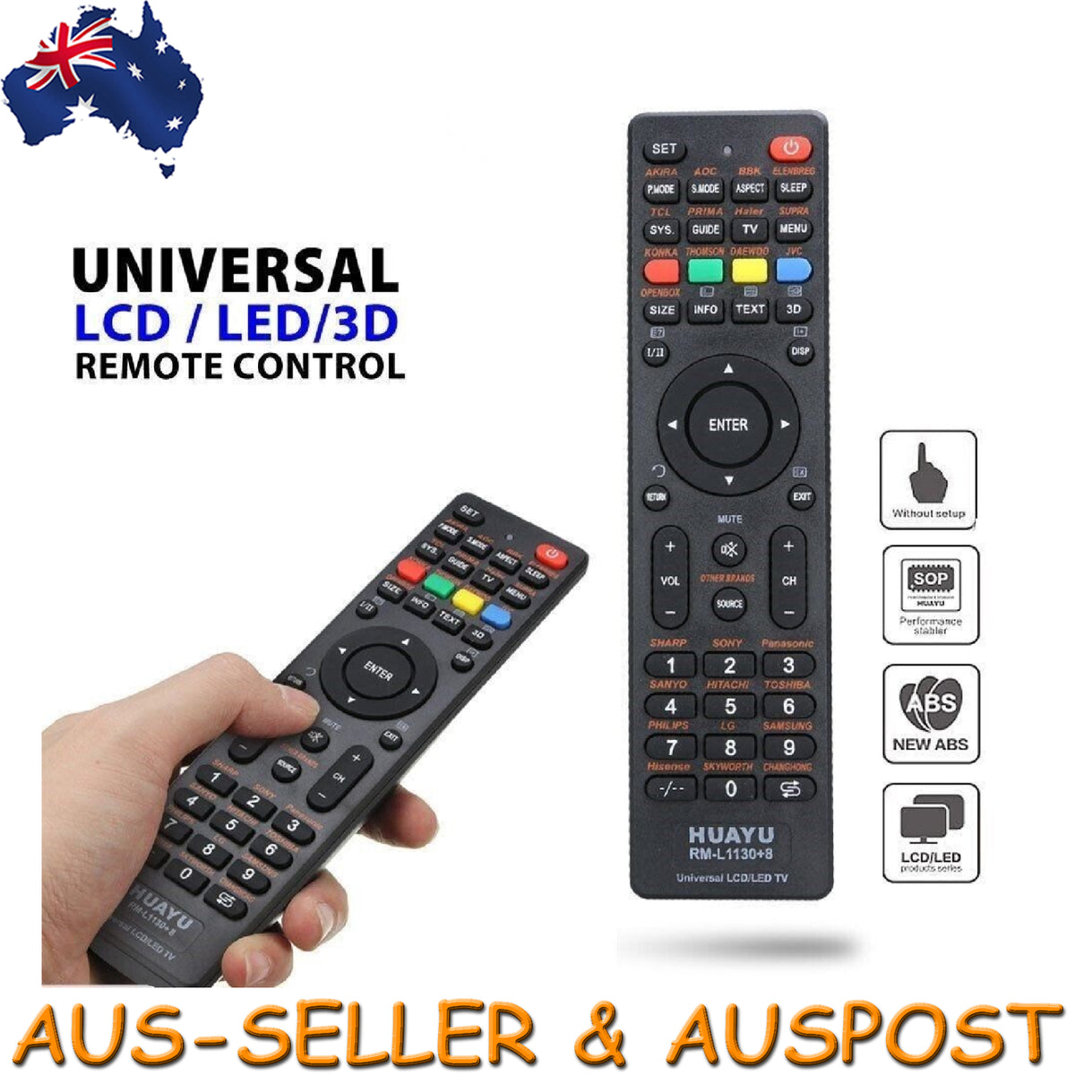 Universal TV Remote Control LCD LED For Sony Samsung Panasonic LG TCL Soniq