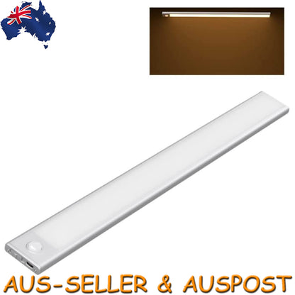 Rechargeable LED Motion Sensor Under Closet Light Magnetic Dimmable Lamp 80cm