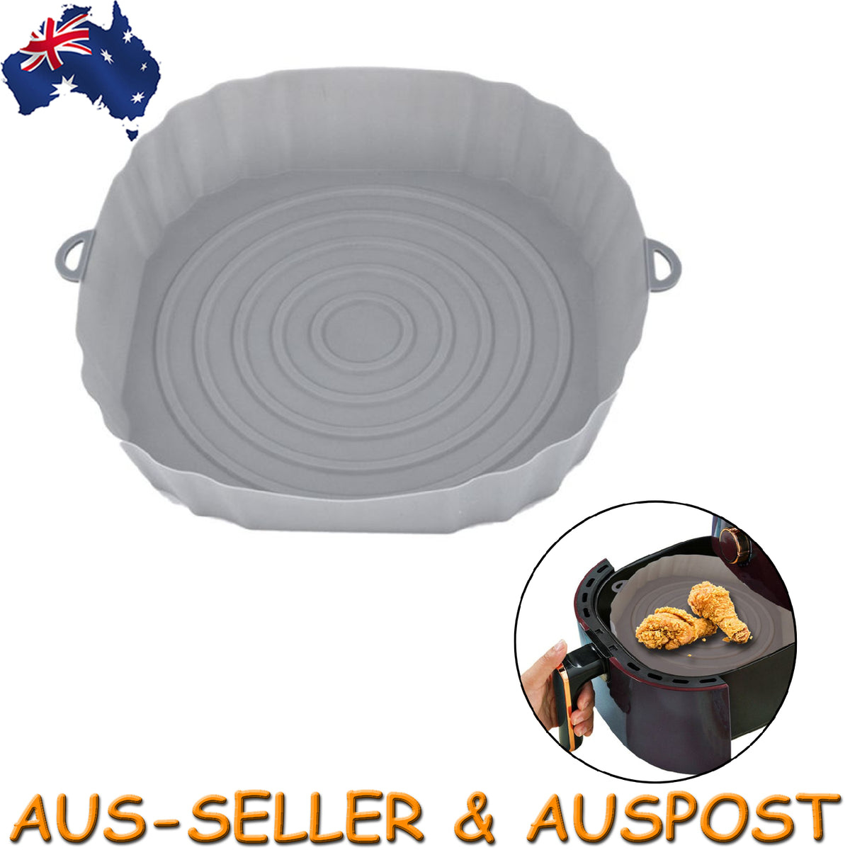 Reusable Non-Stick Baking Tray Air Fryer Silicone Pot Air Fryer Basket Liner