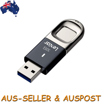 Lexar JumpDrive F35 32GB USB 3.0 Fingerprint Flash Drive Memory Stick Pen PC MAC