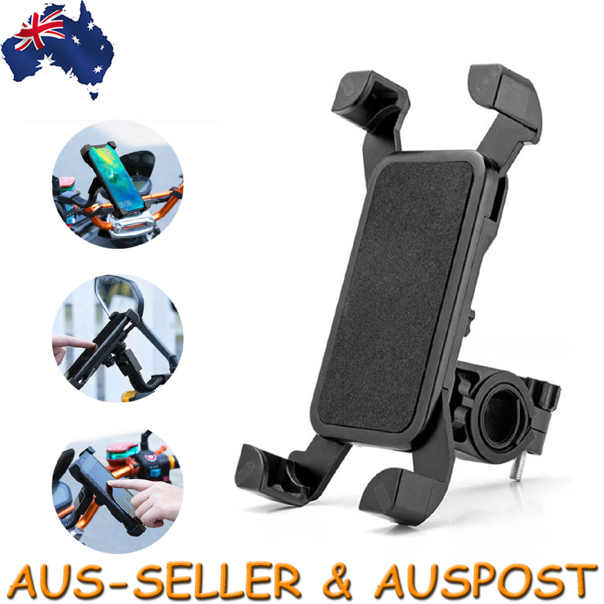 360° Rotation Mobile Phone Handlebar Mount Holder For Motorcycle Bicycle Bike