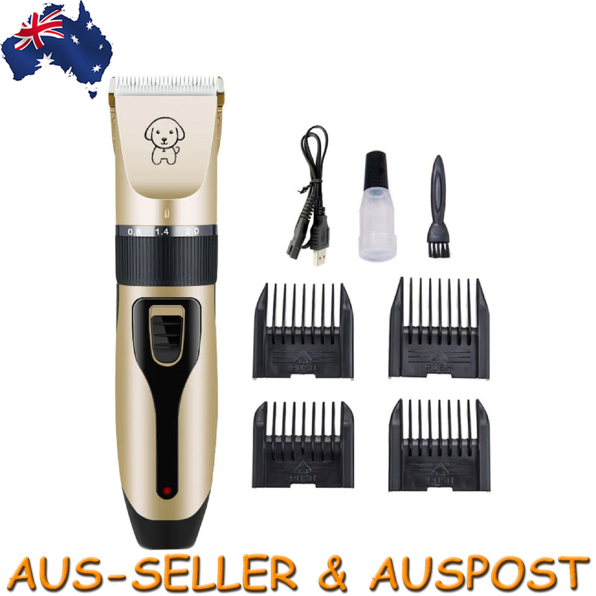 Cordless Electric Pet Clippers Dog Cat Wireless Hair Grooming Trimmer Shaver Kit