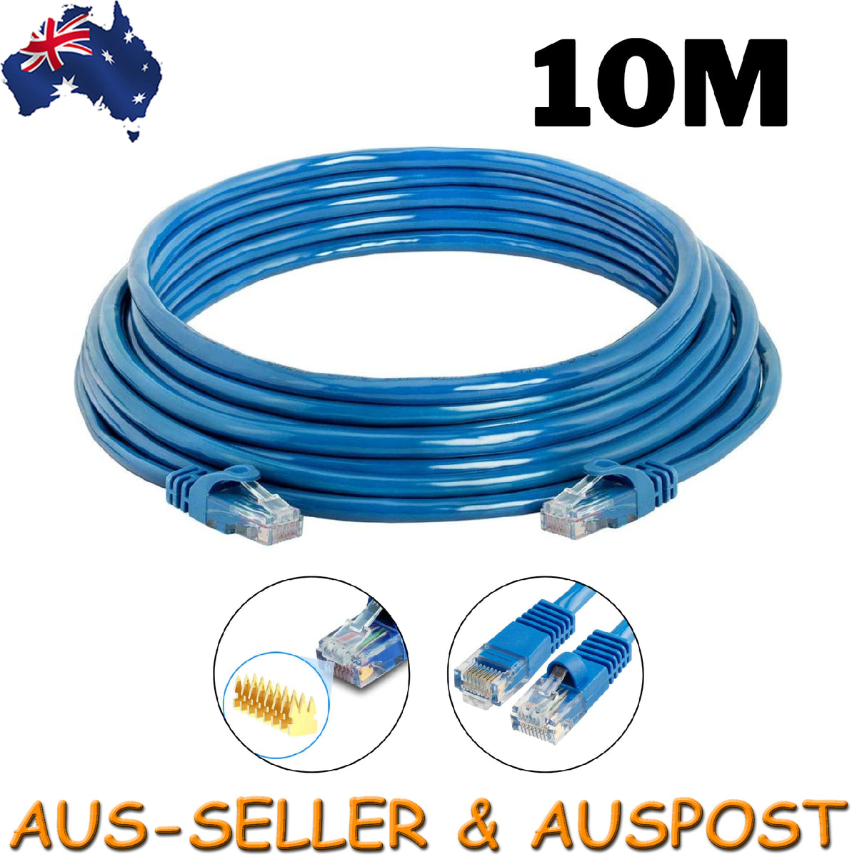 Portable Ethernet Network LAN Patch Cable CAT6 Network Link RJ45 1000Mbps - 10M
