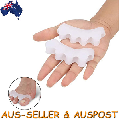 Silicone Gel Bunion Corrector Toe Separator Spreader Straightener Pain Relief 2x