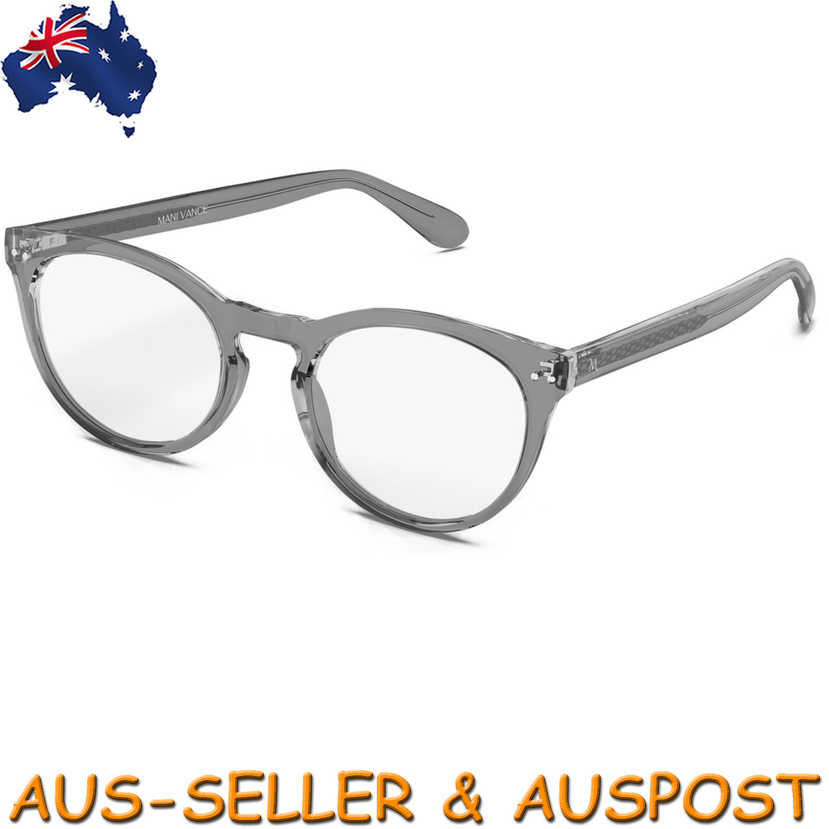 MANI VANCE Morgan Grey Blue Light Blocking Computer Glasses Eye Protection