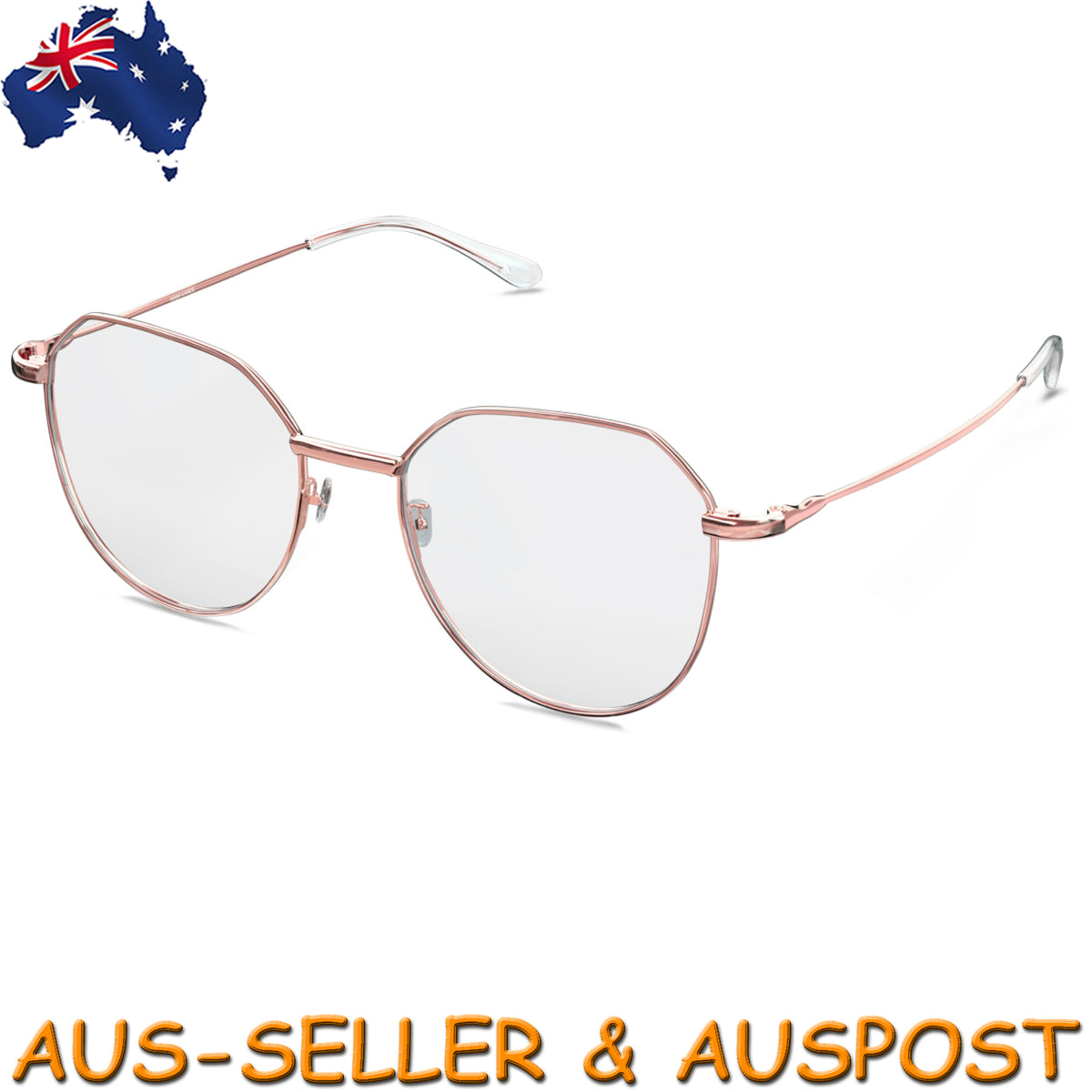 MANI VANCE Sasha Rose Gold Blue Light Blocking Computer Glasses Eye Protection