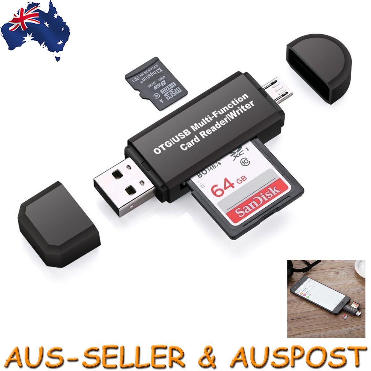 micro SD Adapter to SD Memory Card Camera Smartphone Computer Universal