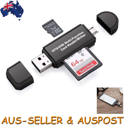 Micro SD Card Reader For Smartphones PC Micro USB OTG To USB 2.0 Adapter SD TF