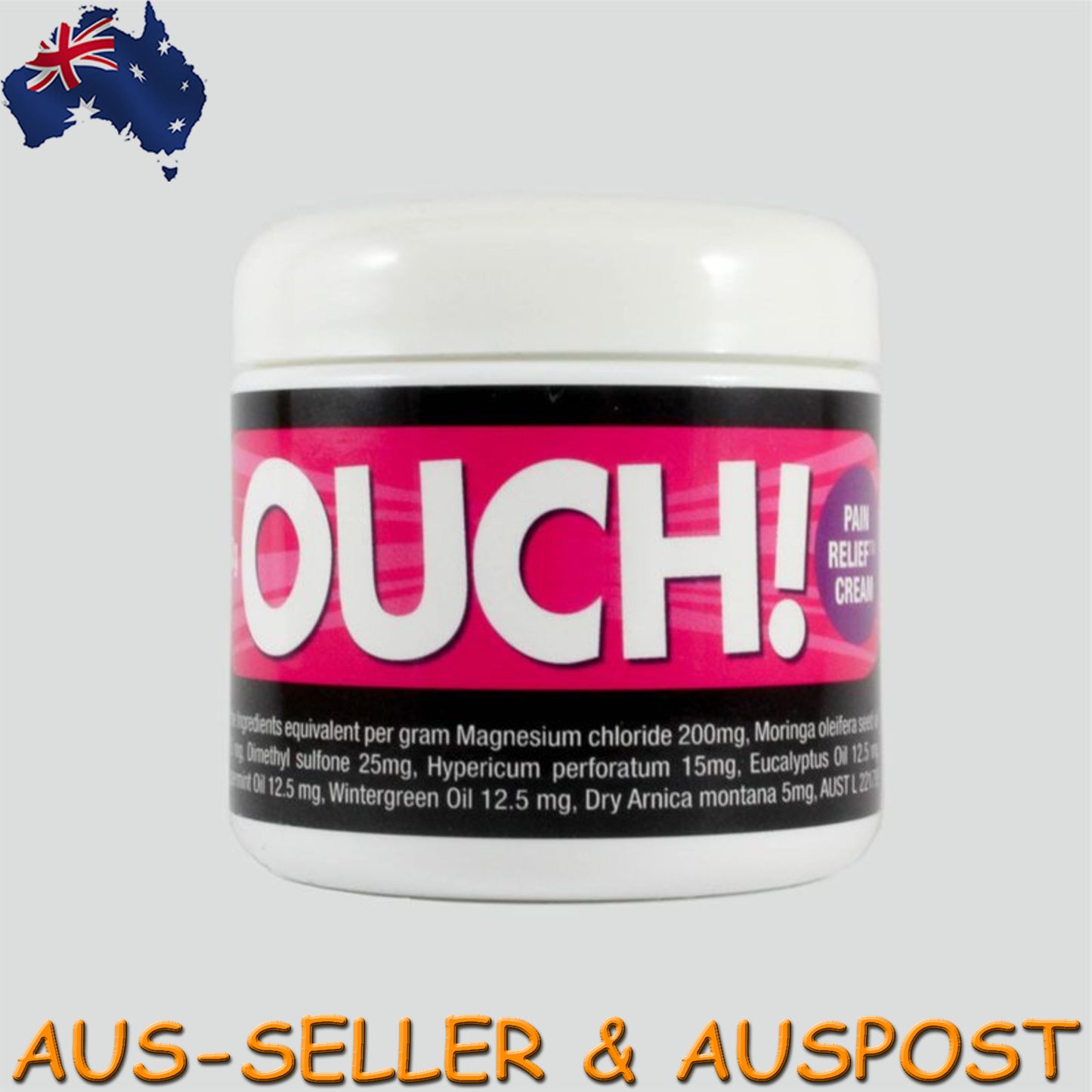 Ouch! Pain Relief Cream 100g Muscle Pain Back Pain Headache Sports Relief Fast