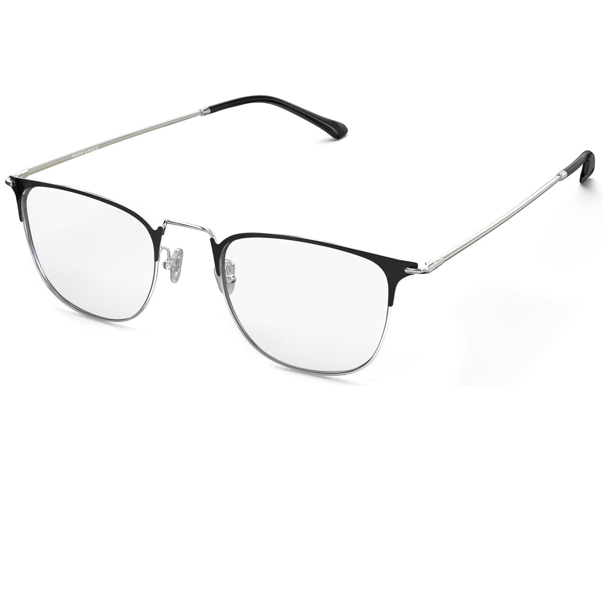 MANI VANCE Logan Silver Blue Light Blocking Computer Glasses Eye Protection