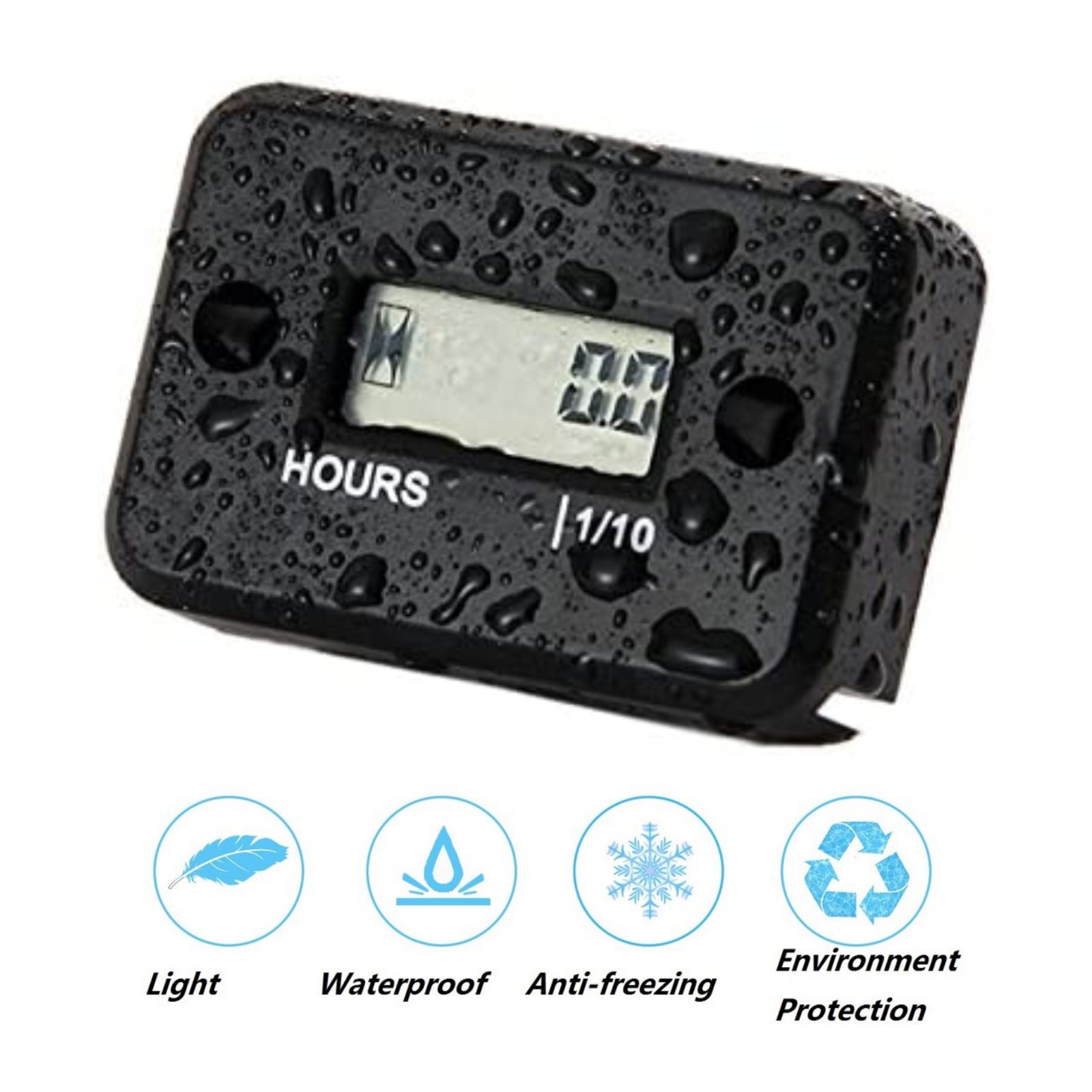 Inductive Waterproof Hour Meter For Dirt Ski Gas Engine Marine ATV Motorcycle AU