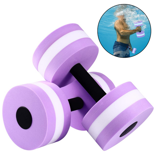 Water Aerobics Dumbbell Aqua Fitness Pool Exercise Aquatic Barbell EVA Medium 2x