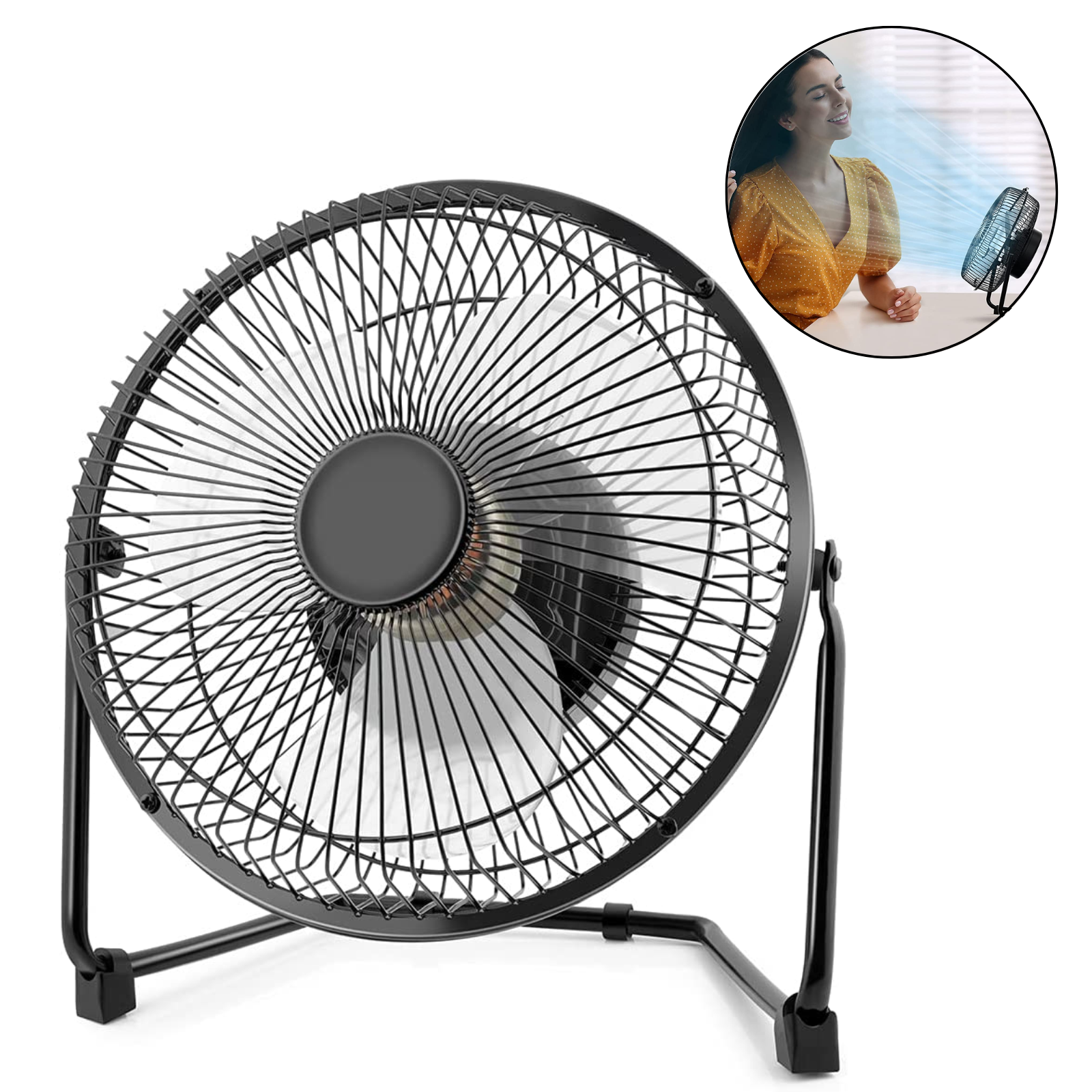 Portable USB Powered Mini Desk Fan Rechargeable Travel Small Fan Cooling Cooler
