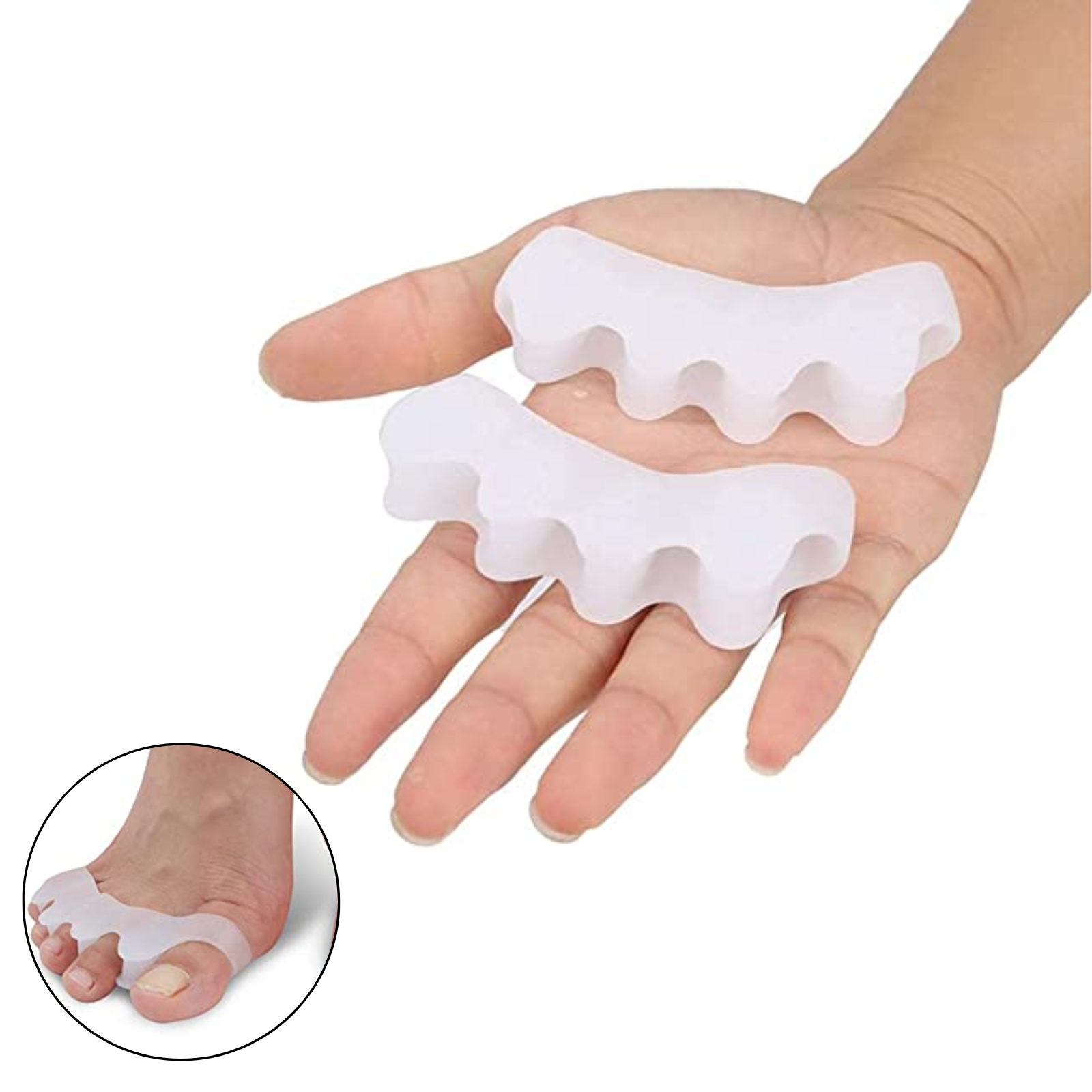 Silicone Gel Bunion Corrector Toe Separator Spreader Straightener Pain Relief 2x
