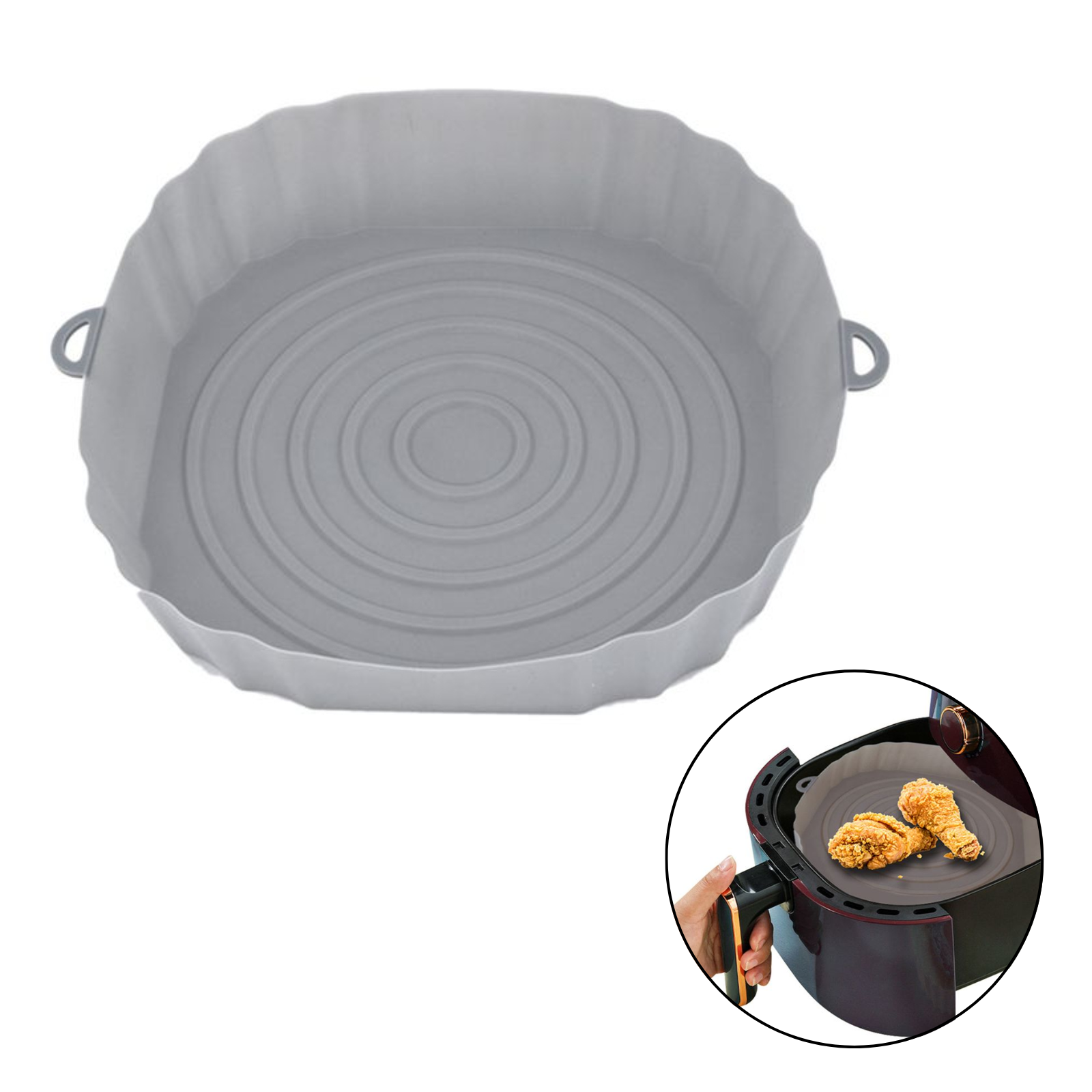 Reusable Non-Stick Baking Tray Air Fryer Silicone Pot Air Fryer Basket Liner