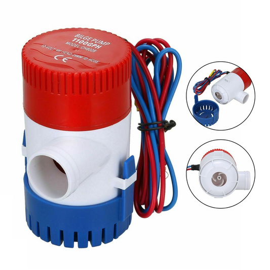 12V Submersible Bilge Water Pump Pool Fishing Boat Caravan Camping 1100GPH