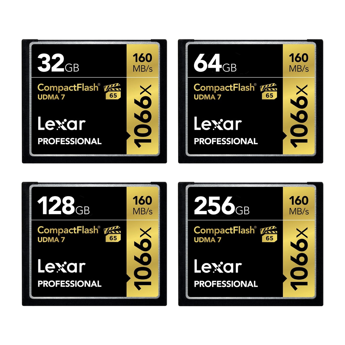Lexar Professional UDMA7 32GB 64GB 128GB 256GB Compact Flash CF Memory Card DSLR