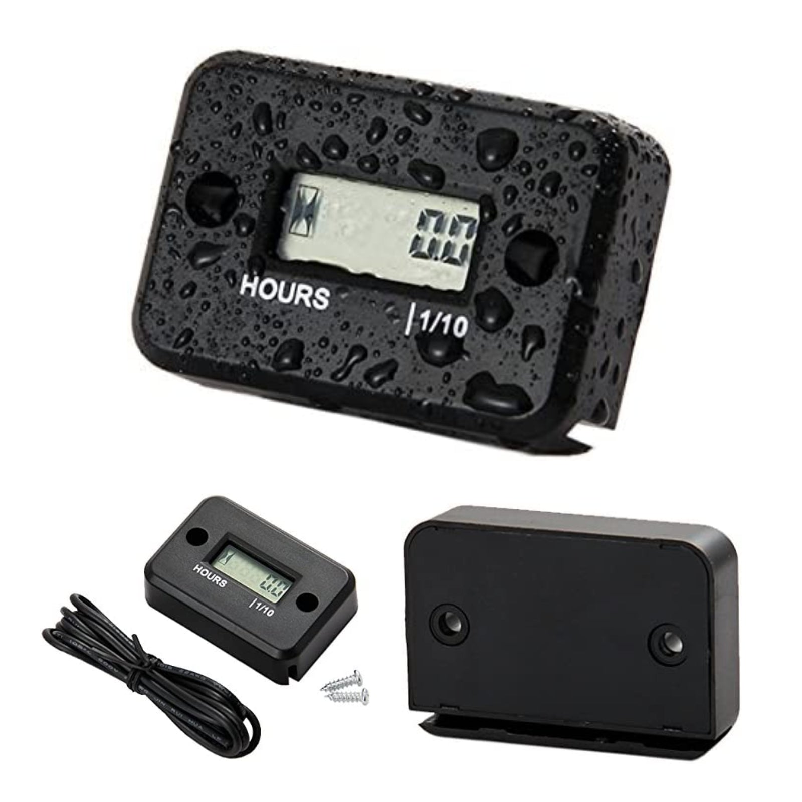 Inductive Waterproof Hour Meter For Dirt Ski Gas Engine Marine ATV Motorcycle AU