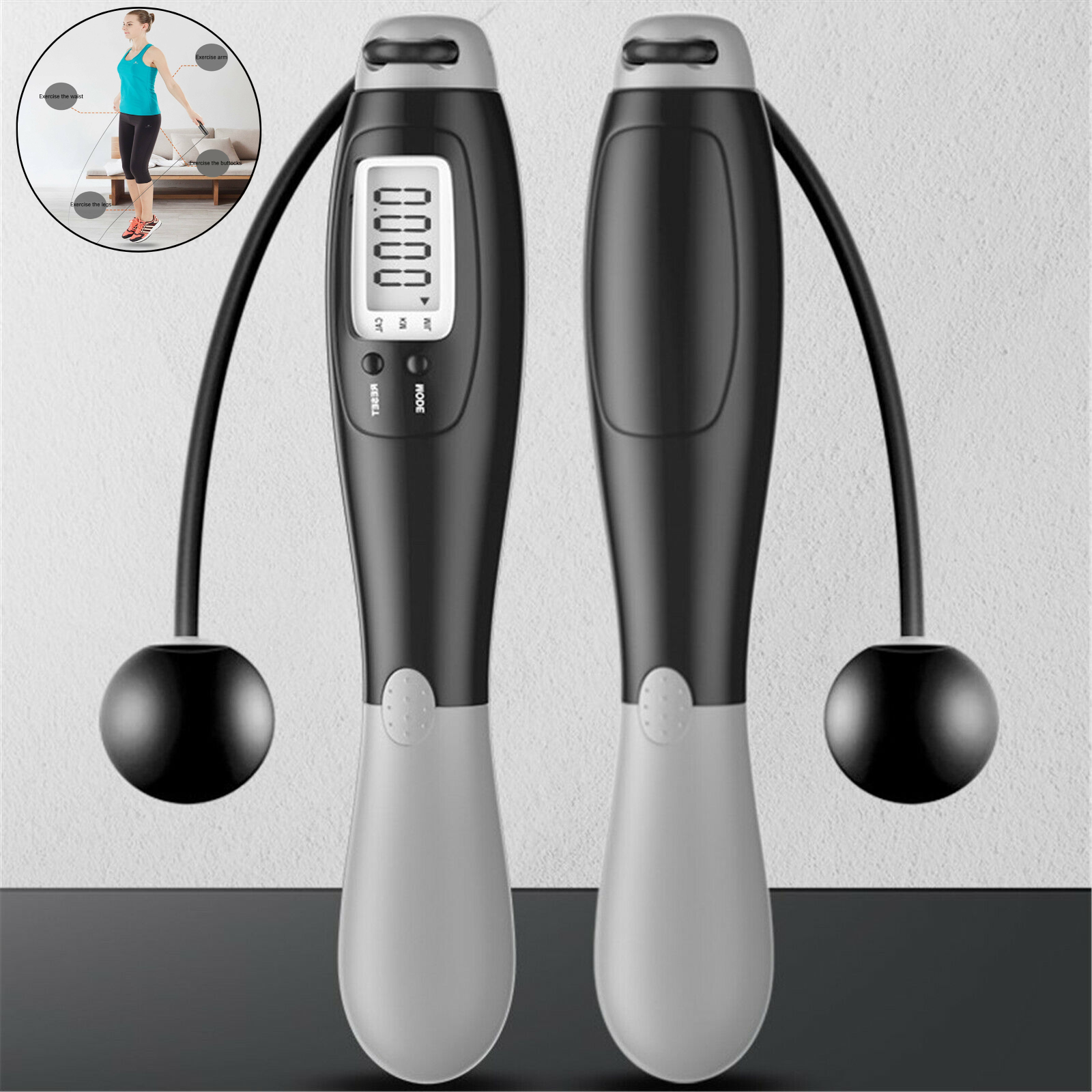 Wireless Cordless Digital Skipping Jump Rope Gym Fitness With Calorie Counter
